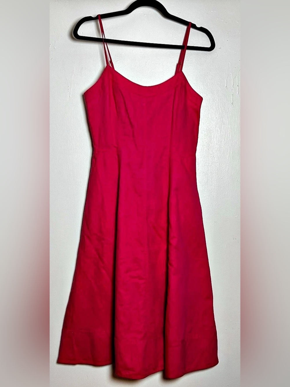 Banana Republic Fit-and-Flare Cami Dress Hot Pink Size 6 Tall NWT